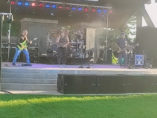 Image of Hyde playing live on stage in Marshfield, Wisconsin